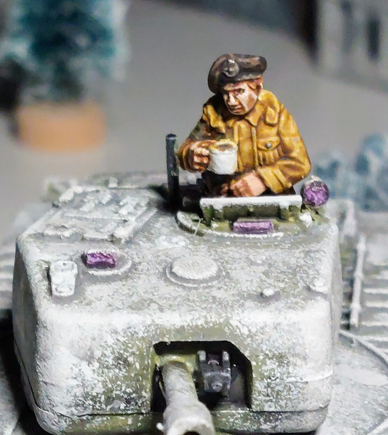 Crew Figures are Warlird Games Winter British Tank Crew.