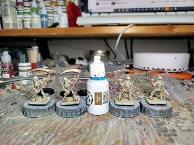 It was then washed again with watered down P3 Brown Ink