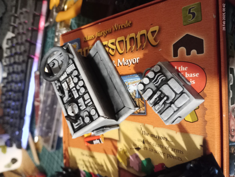 Gray added with makeup sponge technique. 