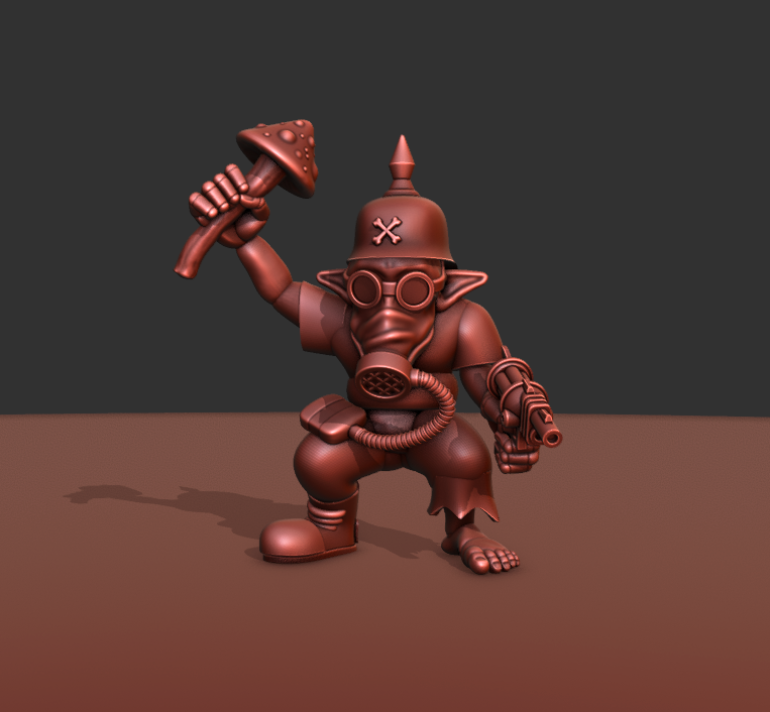 Very early work in progress. I did a lot of work on the gas mask straps, they are now covered by the helmet. 