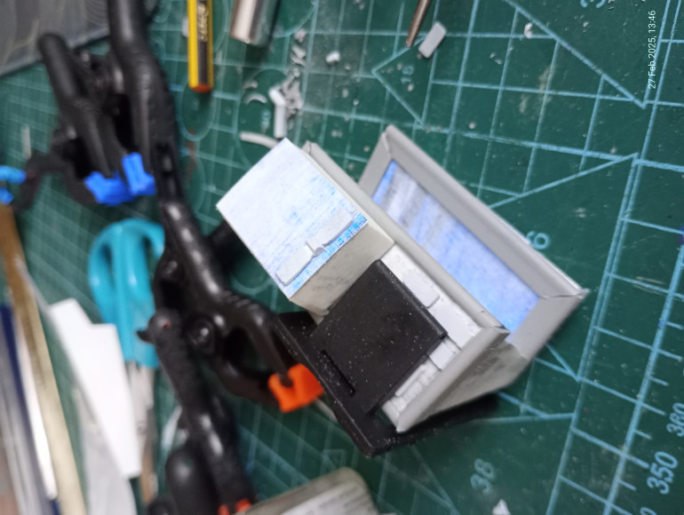 Last touches before painting