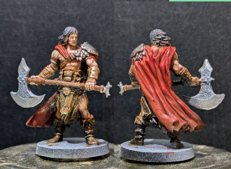 Still needs quite a bit of refinment. From a foot or two away in normal lighting I like him tonaly so I'm giving my self time to think about the details.