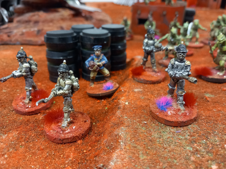 Clockwork men. Heavy mechanoid infantry with heavy weapons