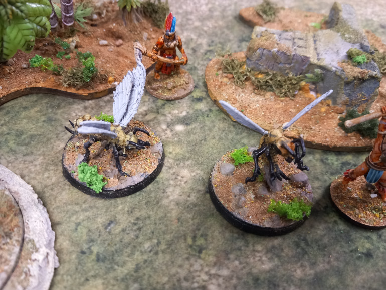 Continuing to fill out my random encounter tables I printed off a couple of giant wasps. They were designed for fallout but they do the job.