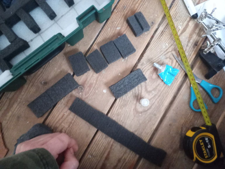 I pre cut all the parts first. I would advise to be generous with glue. 