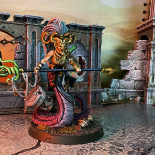 The Heartflayers Troupe commander, the Melusai Ironscale