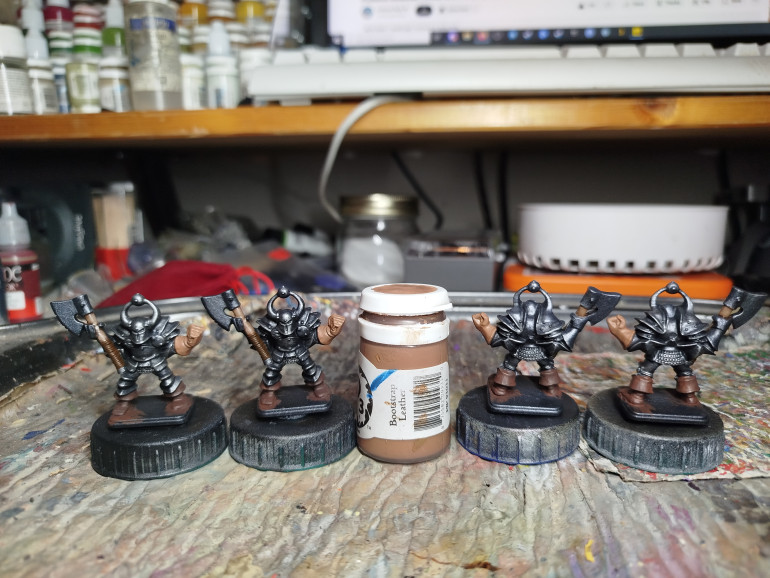 The gloves were base coated