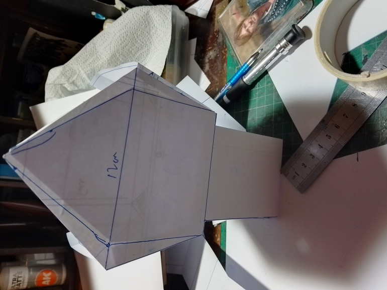 It has been quite useful having a paper mock up that I can choose bits off or add bits too before chopping up the card sections 