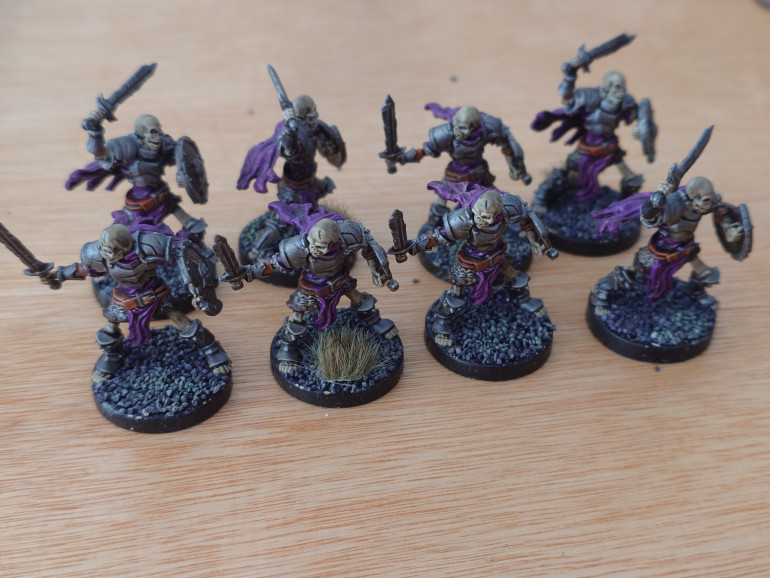 Skeleton warriors with swords