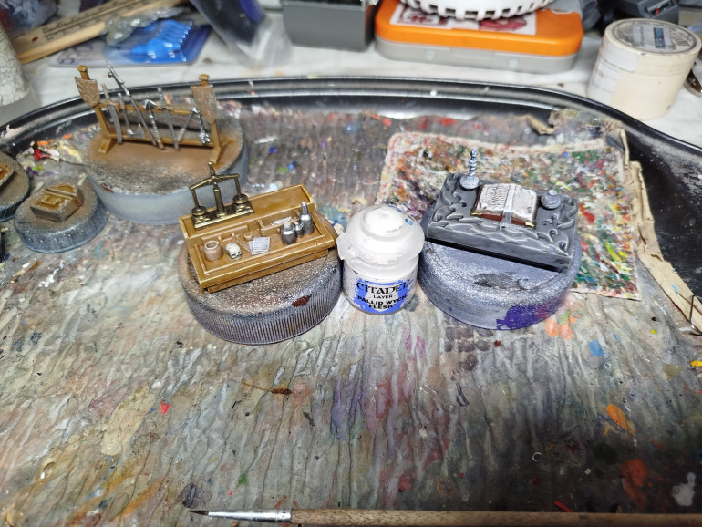 Drybrush the paper