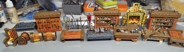 A fully painted Hero Quest terrain set.