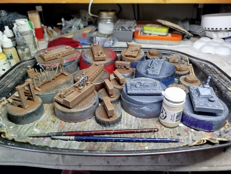 Drybrush wood and stone