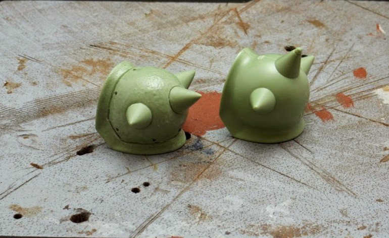 Distressed it with Polystyrene cement and engravered grooves.