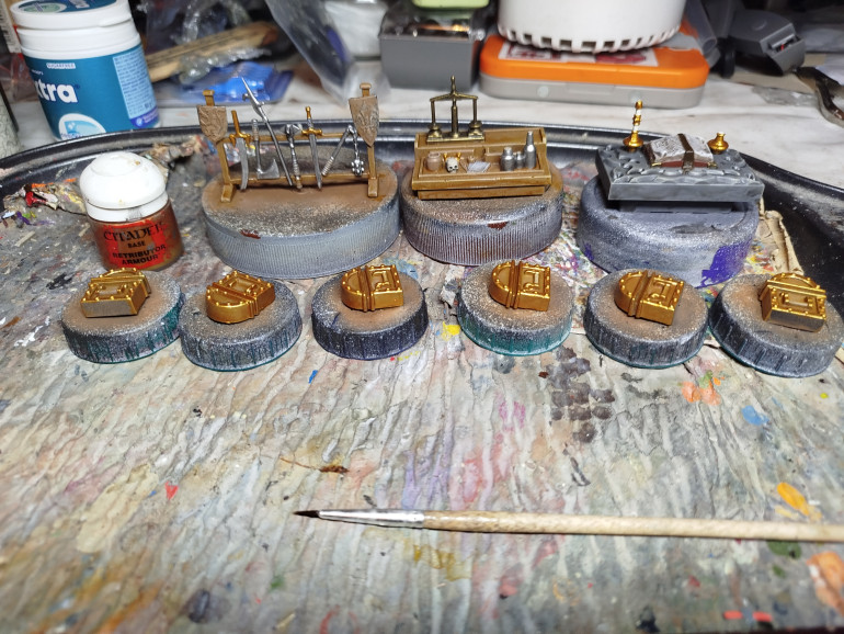 Base coat the gold