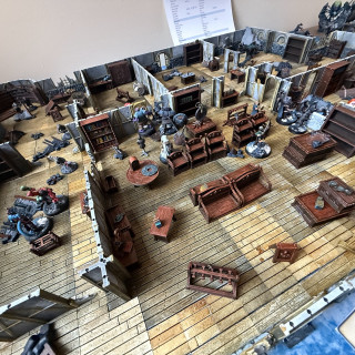 Indoor board shots from a solo game