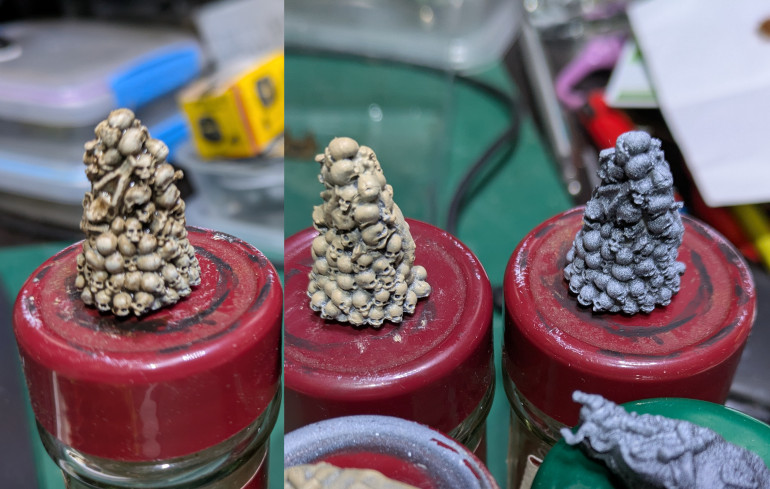 zenith, heavy dry Yellow Sand, Light brush Bone White, Agrax