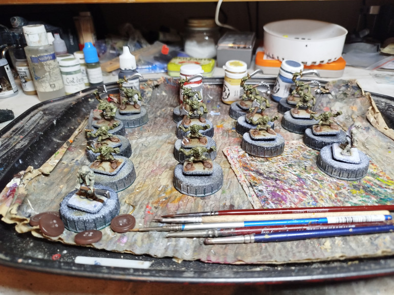 Through a thorough and detailed computational analysis, studies have shown that I need only 4 colours to have no identical orcs or goblins for the minimum amount of effort.