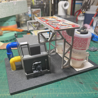 Working on a water purification site