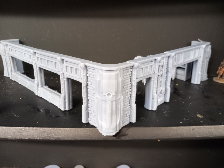 Started a big printing project of creating a red rocket fueling station. I started with the walls in resin