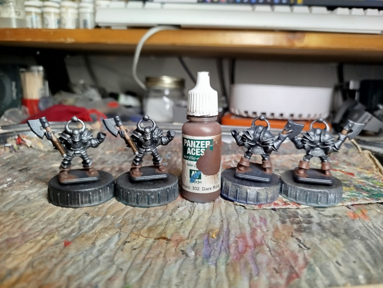 The boots were base coated