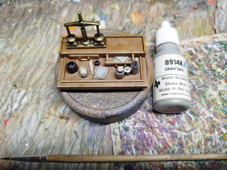 Wash/glaze lightly, possibly twice.  Don't flood the area.