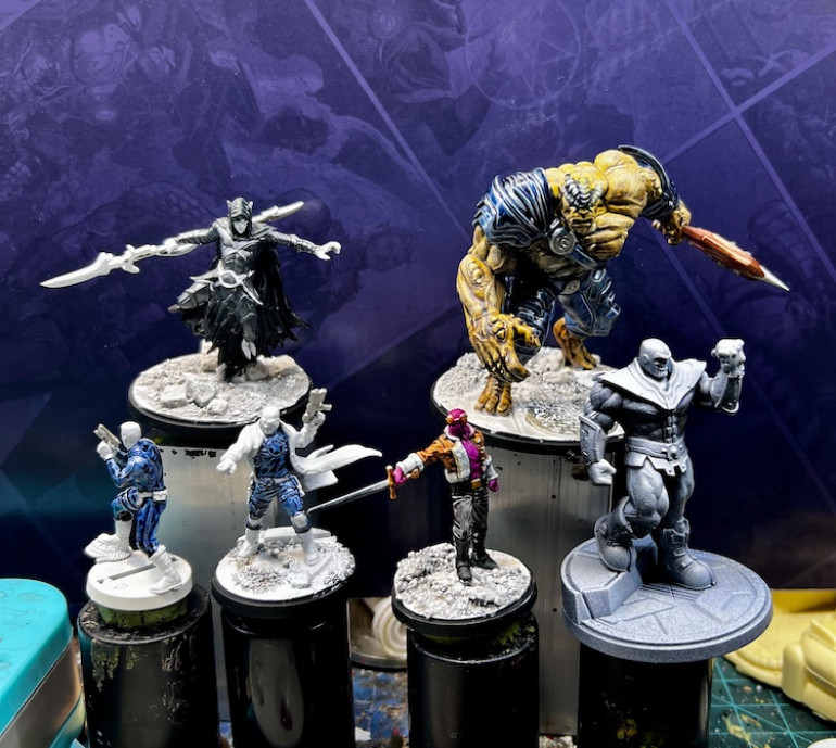 I focused on finishing off Black Dwarf and Zemo as well as some of the blue on Thanos.