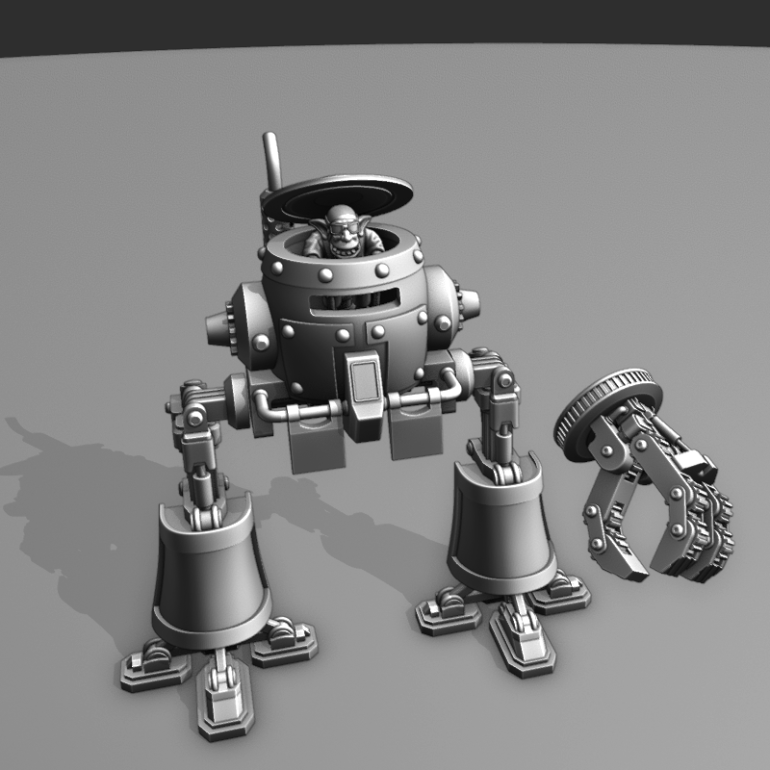Claw scaled and ready for arm to be modeled
