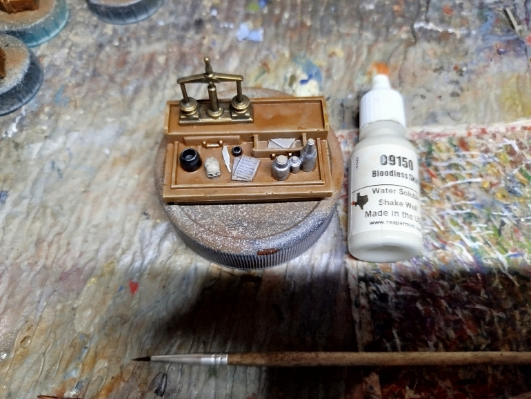 Carefully drybrush to restore the texture
