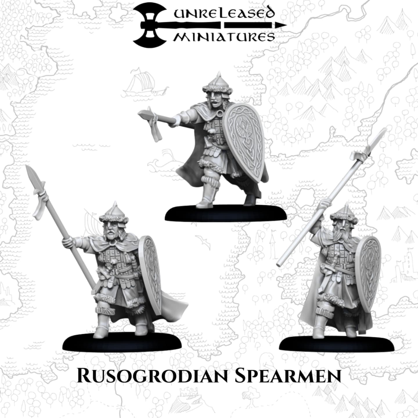 Rusogrodian Spearmen - Unreleased Miniatures