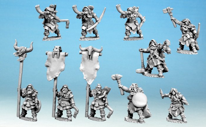 Savage Tribe Command - Mace Face Miniatures