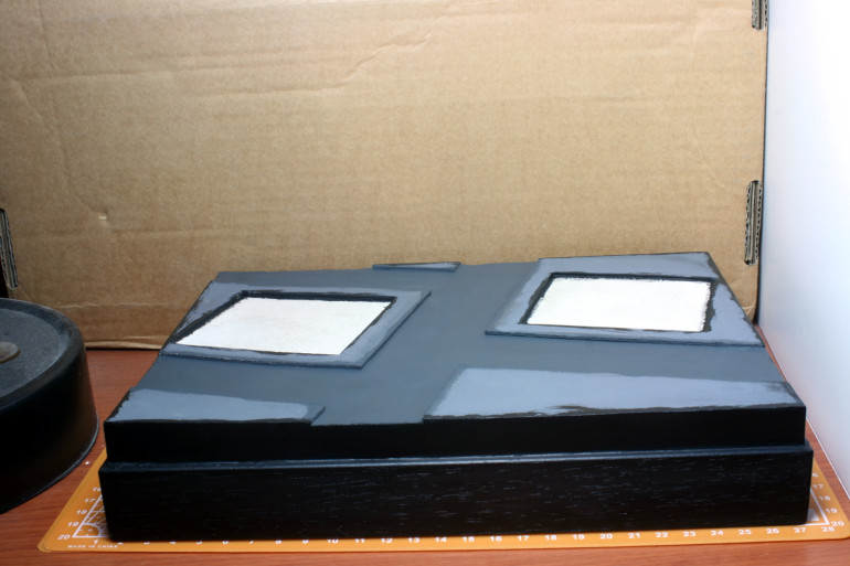 I painted the roads up with a dark grey.