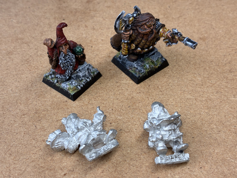 Dwarf models I didn’t sell, the only figure missing is the one I used for the diorama (see later entries).