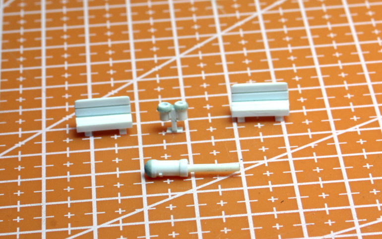 I built some random stuff with styrene to add interest to the scene.