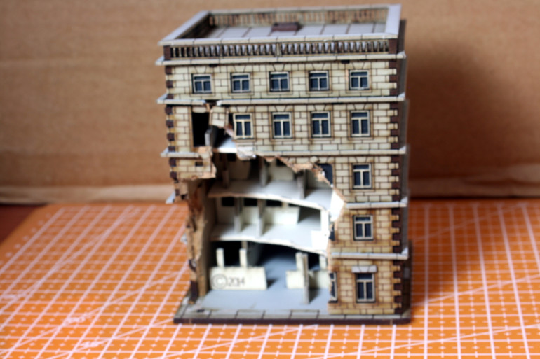 The finished construction.