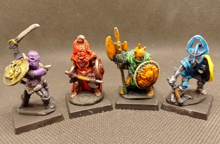 Thought I would start with a group of chaos warriors, each warrior aligned to one of the gods of chaos