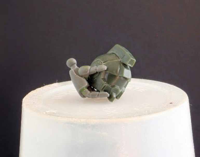 The single part that took the most work to convert. The head is a spare part I had.