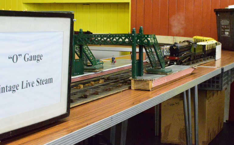 O Gauge train running on steam.  Bio ethanol being used to heat the boiler.