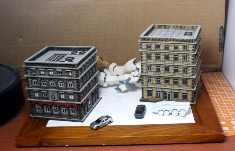 Planning out the diorama.