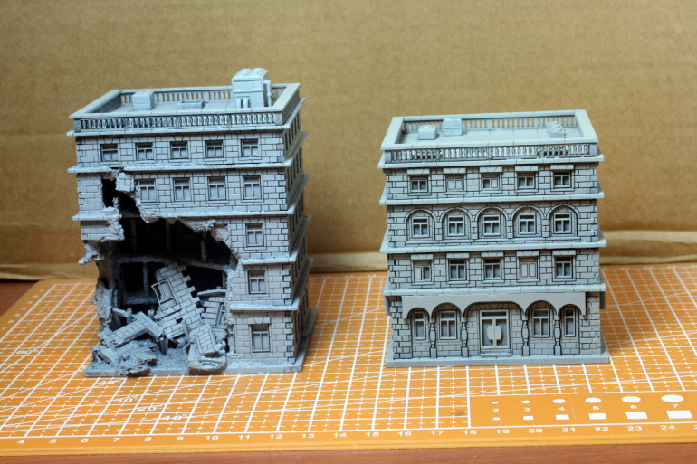 Primed with spray cans.