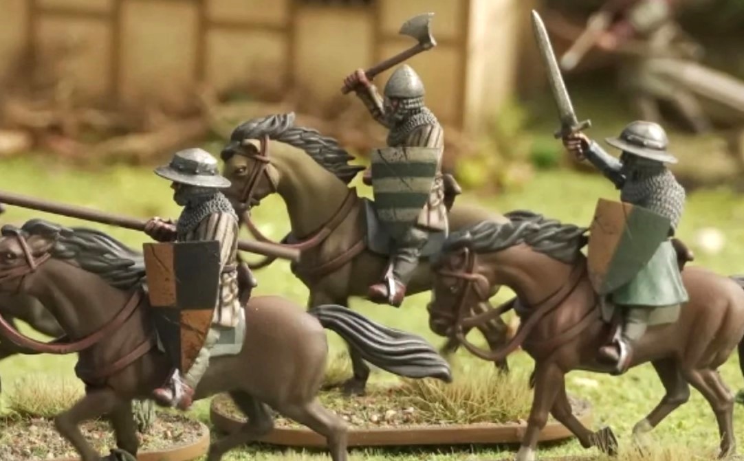 Miniaturas Caballería Renacentista 28mm - 12 Figuras + Perros De Guerra