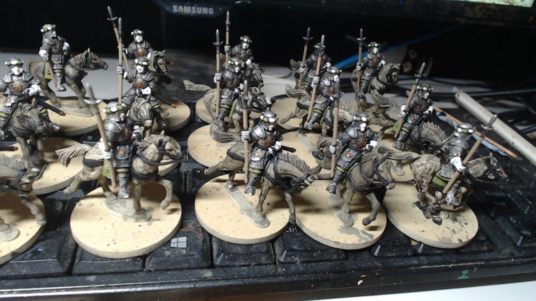 I went back and forth but I want to do all the horses in a pale beige. It will pair them with the Angmar Army I plan to do sometime down the road.