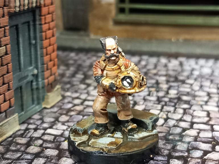 Professor cavorting. About to lift off to the moon