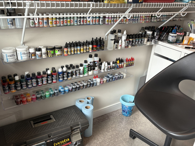 Paint wall clean up…