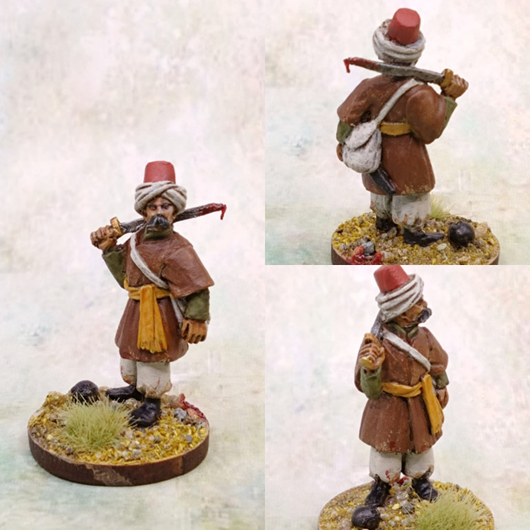 Artillerists in other lists have always had a pistol. Haven't read the rules to see why this one hasn't. May put a pistol on the base as discarded after shooting.