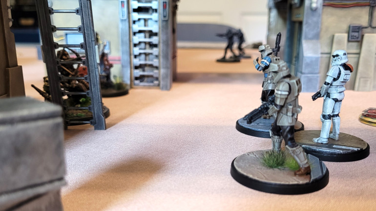 The Stormtrooper Sergeant uses his Inexorable Advance ability to advance...inexorably.