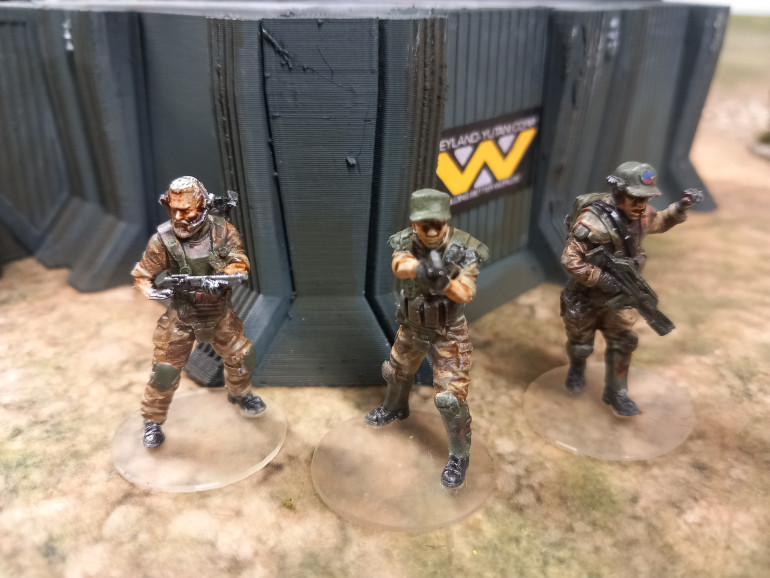 Bughunt is an alternative way of playing five parsecs from home. It pits squads against various alien nasties. So I'm pulling from my Alien IP collection to have a go at this solo wargame. The first thing is to roll up three characters. They all start with the same base line stats before rolling on three background charts which can add experience and bonuses. You can then choose a load out.