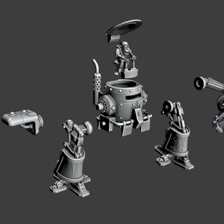 Making the mech more print friendly and adding more details to flat panels