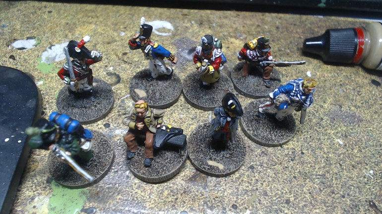 Khaki drybrush over the top to make the bases pop a little, so far this is bog standard basing for me