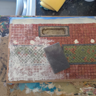 Bit of Tile Grouting and Homemade Decals