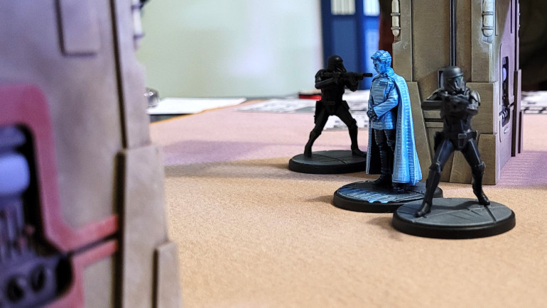 Krennic is working from home today, but his hologram knows what to do.